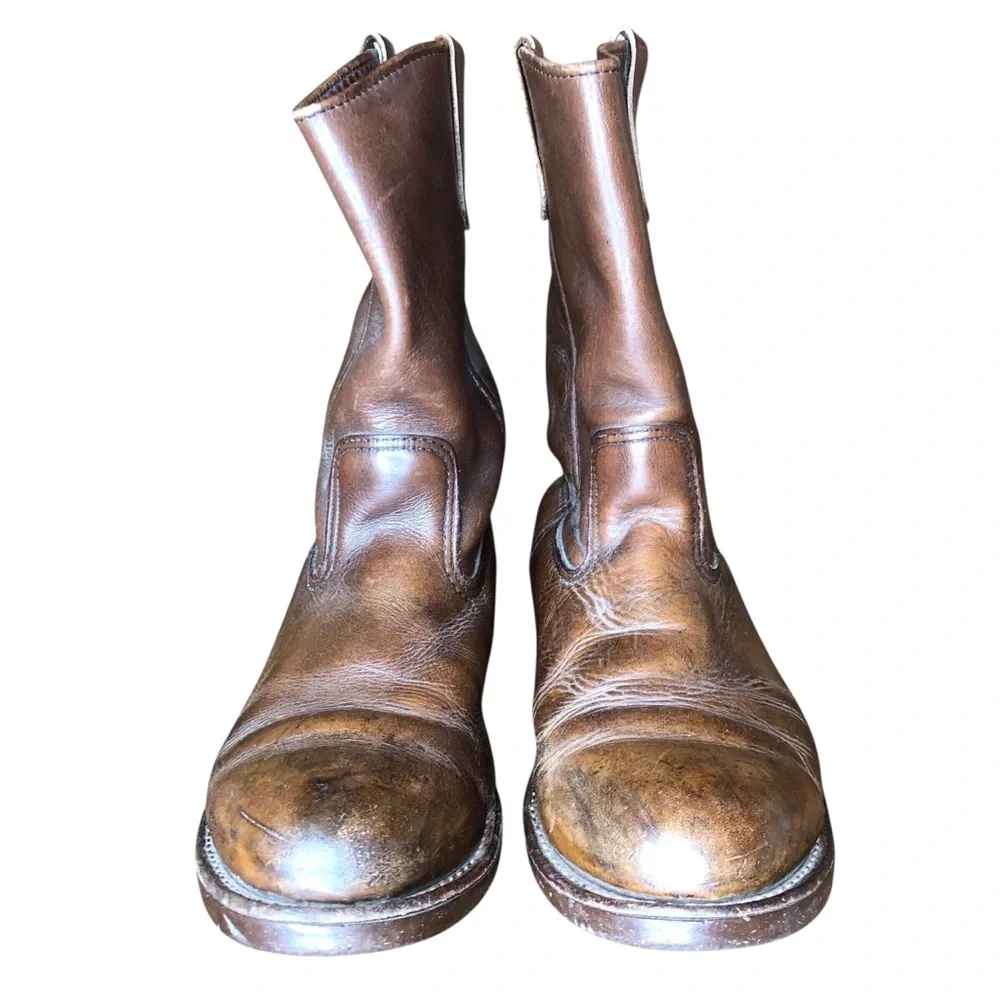Vintage Red Wing Boots Men’s Size 10.5 E Wide Cork Soles Work Brown Leather USA
